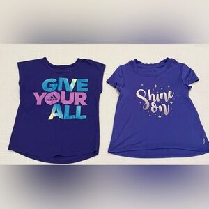 Girls Size 5 Activewear Tops Bundle – Adidas “Give Your All” + “Shine On” Tee